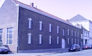 The street Facade of The Convent. The white building is the Police Station